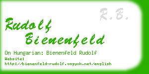 rudolf bienenfeld business card